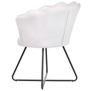 Beliani LOVELOCK Armless Velvet Armchair in Off-White