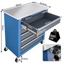 LARBANKE 5-Drawer Rolling Tool Chest with Lockable Cabinet