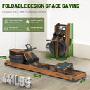 Kitopa Oak Wood Foldable Rowing Machine with Bluetooth
