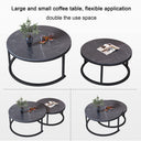 ZXFDMSWJ Modern Nesting Coffee Table Set with Marble Top