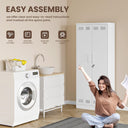 Sightlife Metal Storage Cabinet for Brooms and Mops