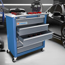 LARBANKE 5-Drawer Rolling Tool Chest with Stainless Steel Worktop - rolling