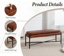 WAHSON OFFICE CHAIRS Wahson PU Faux Leather Upholstered Bench with Cro