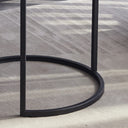 Symylife Modern White Round Nesting Coffee Tables Set