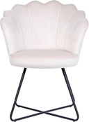 Beliani LOVELOCK Armless Armchair - Off-White Velvet