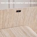 HJhomeheart Rectangular Dining Table - Yellow Travertine