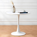 BenyLed 70 cm Round Dining Table - White