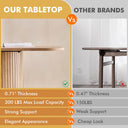 HJhomeheart Rectangular Dining Table - Light Wood Veining