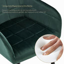 CLIPOP Velvet Upholstered Dining Room Chairs with Armrests (Set of 2, Green)