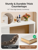 Feetice 6 Drawer L-Shaped Vanity Desk Combo