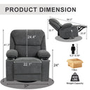 BRTHORY Rocker Recliner Chair with Massage, Heated, 360° Swivel