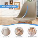 GrandCA HOME Scandinavian Dining Chairs Set of 6 with Upholstered Seat