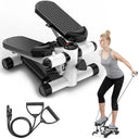 Joxir Mini Stepper with resistance bands, featuring a sturdy steel frame and LCD monitor for progress tracking