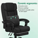 ELFORDSON Ergonomic High-Back Office Chair with Lumbar Cushion and Footrest