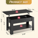 WLIVE Lift Top Coffee Table with Storage Shelf