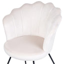 Beliani LOVELOCK Armless Velvet Armchair in Off-White