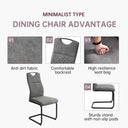 JIEXI Modern High Back Dining Chair Set of 2