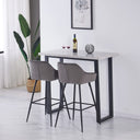 ZOONFA Velvet Kitchen Counter High Bar Stools Set of 2 with Armrest & Backrest
