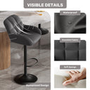 Hawthyhome Adjustable Bar Stools Set of 2 with PU Leather