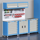 LARBANKE Lockable Steel Tool Cabinet with Wheels and Adjustable Shelves