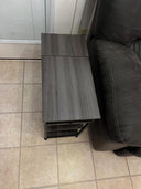 WLIVE Rustic Brown Small Storage Side Table with Charging Station