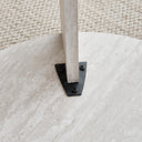 JZGORC Set of 2 White Imitation Travertine Coffee Tables