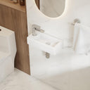 Eridanus Rectangular Ceramic Bathroom Sink - White