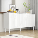 Caldion White Modern Sideboard with Pop-up Design