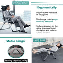 YOIZO Folding Deck Chair with Cushion, 72cm, Grey