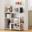Sogesfurniture Kitchen Baker's Rack 35.4" Utility Microwave Oven Stand White