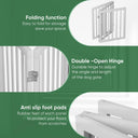 Algherohein Bamboo Freestanding Dog Gates for Doorways