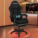 Elfordson Gaming Chair - Black Fabric