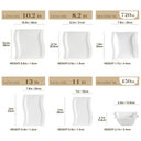 MALACASA 26-Piece Ivory White Porcelain Dinnerware Set Flora