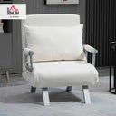 HOMCOM 1 Seater Convertible Armchair Sofa Bed with Removable Cover