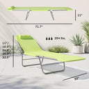 Outsunny Folding Chaise Lounge Pool Chairs with Pillow