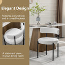Forsalund Boucle Dining Chairs Set of 4 White