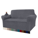 Granbest High Stretch Sofa Cover in gray with checkered pattern, providing a soft and luxurious touch to your furniture while