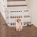 Algherohein Bamboo Freestanding Dog Gates for Doorways