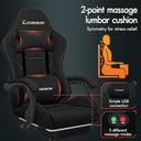 Elfordson Gaming Chair - Black Fabric