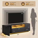 WLIVE Modern Entertainment Center TV Stand with RGB Lights
