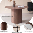 GrandCA HOME Round Dining Table - 120cm Dark Brown