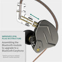 Yinyoo - KZ ZSN Pro In-Ear Headphones, 1BA 1DD, Purple, Gaming Earbuds