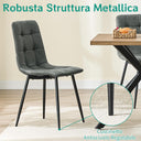 JIJIAN Set of 4 Dining Room Chairs with Technological Fabric
