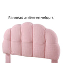 Sweiko Pink Upholstered Children's Bed with Headboard