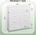 WLIVE Minimalist Tall 9-Drawer Fabric Dresser