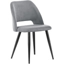 WAFTING Set of 2 Scandinavian Corduroy Dining Chairs