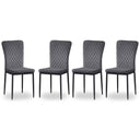 AINPECCA set of 4 modern dining chairs with velvet high back and metal legs