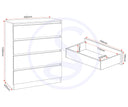 Seconique Malvern 4 Drawer Chest in Grey