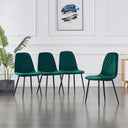 JaHECOME Scandinavian Vintage Velvet Dining Room Chairs Set of 4