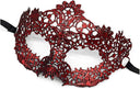 Pretishows - Elegant Black Lace Masquerade Masks for Women, 1-Piece Set Large